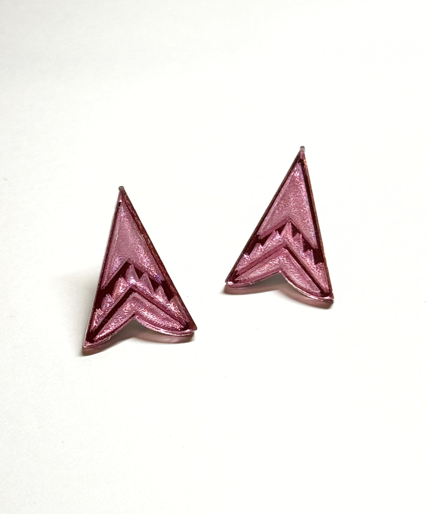 Pink Arrow Head Studs