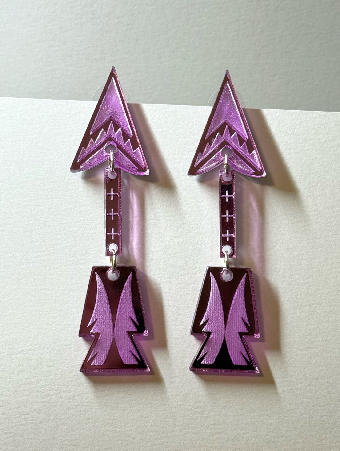 Lavender Arrow Dangles