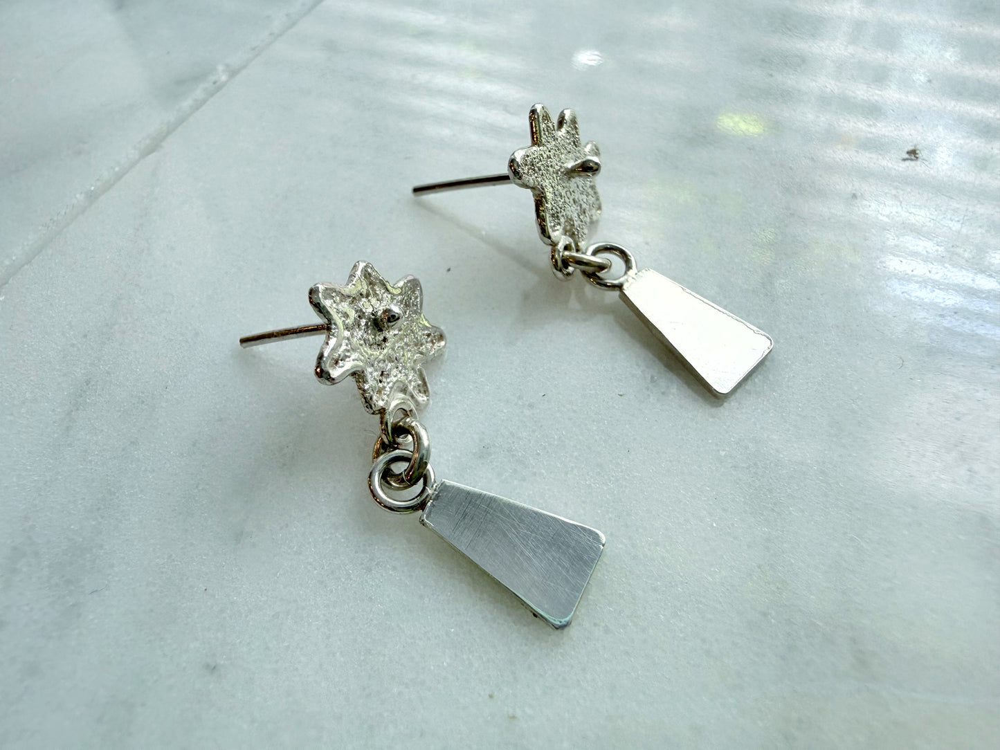Textured Stars Studs