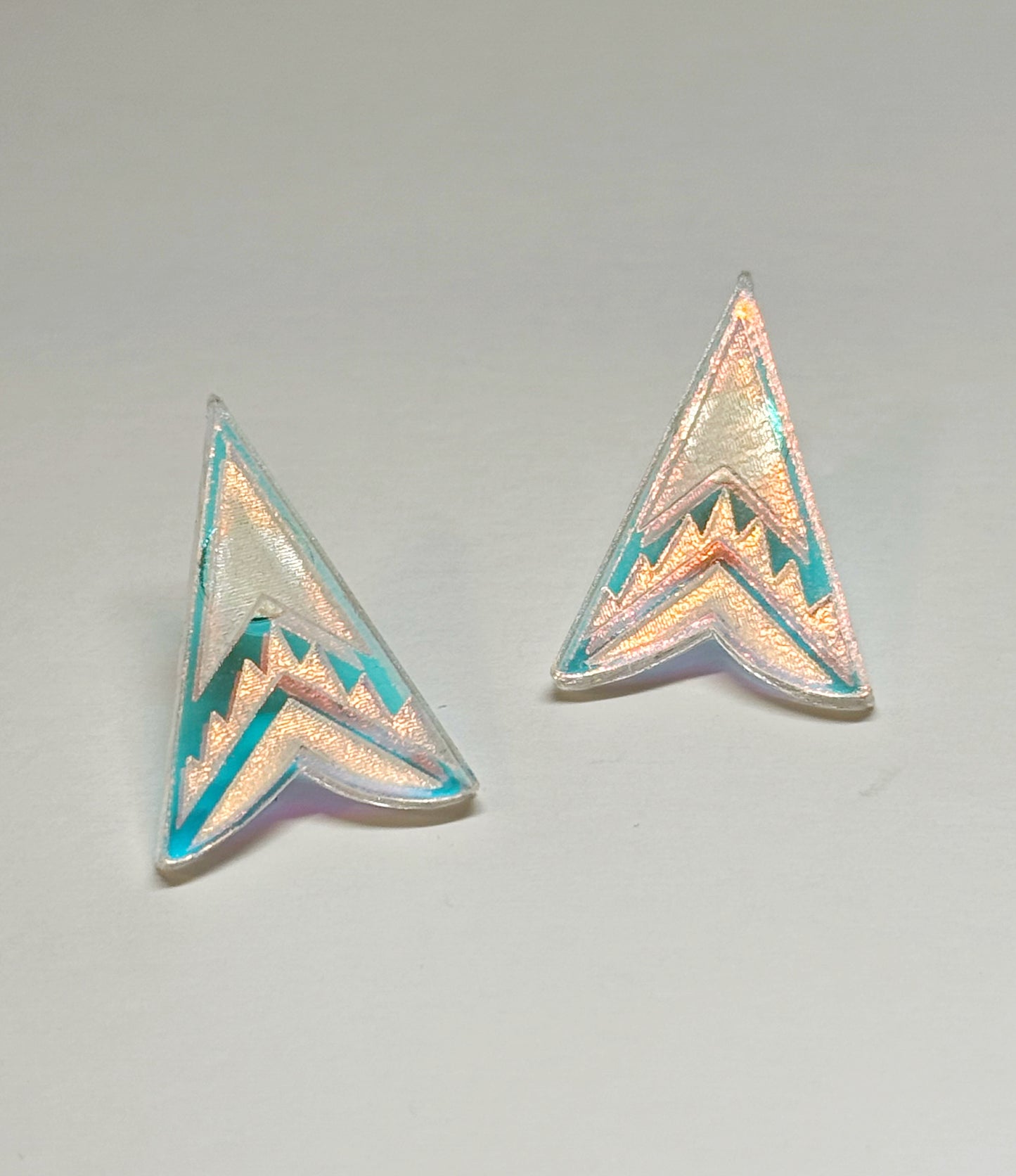 Iridescent Arrow Head Studs