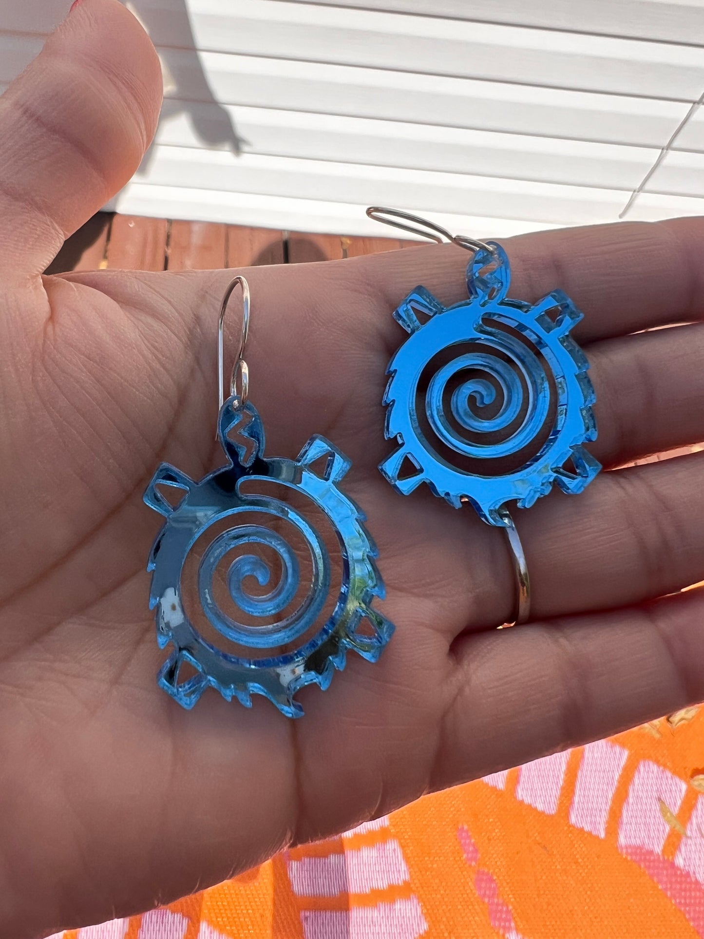 Small Blue Turtle earrings
