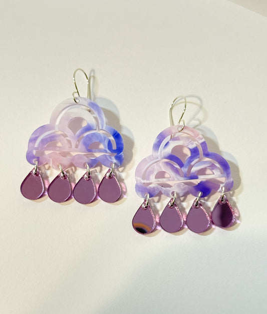 Rain Clouds in Purple Swirl