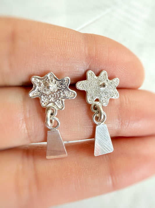 Textured Stars Studs