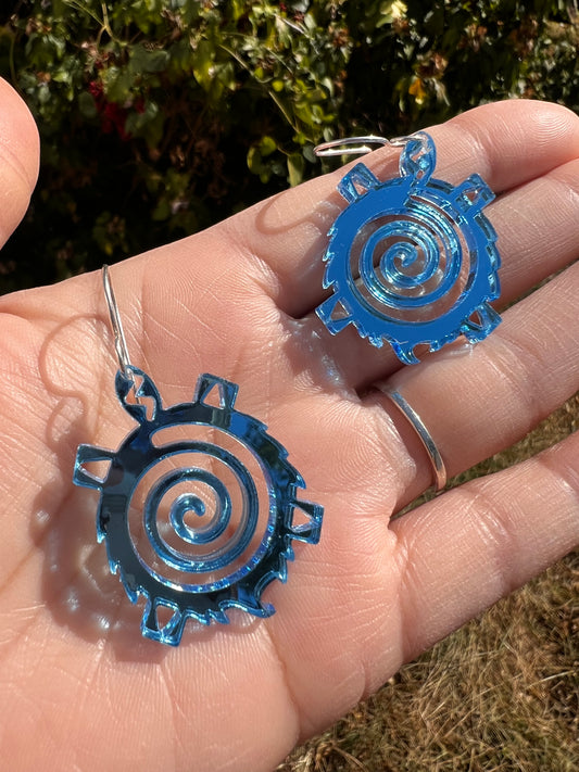 Small Blue Turtle earrings