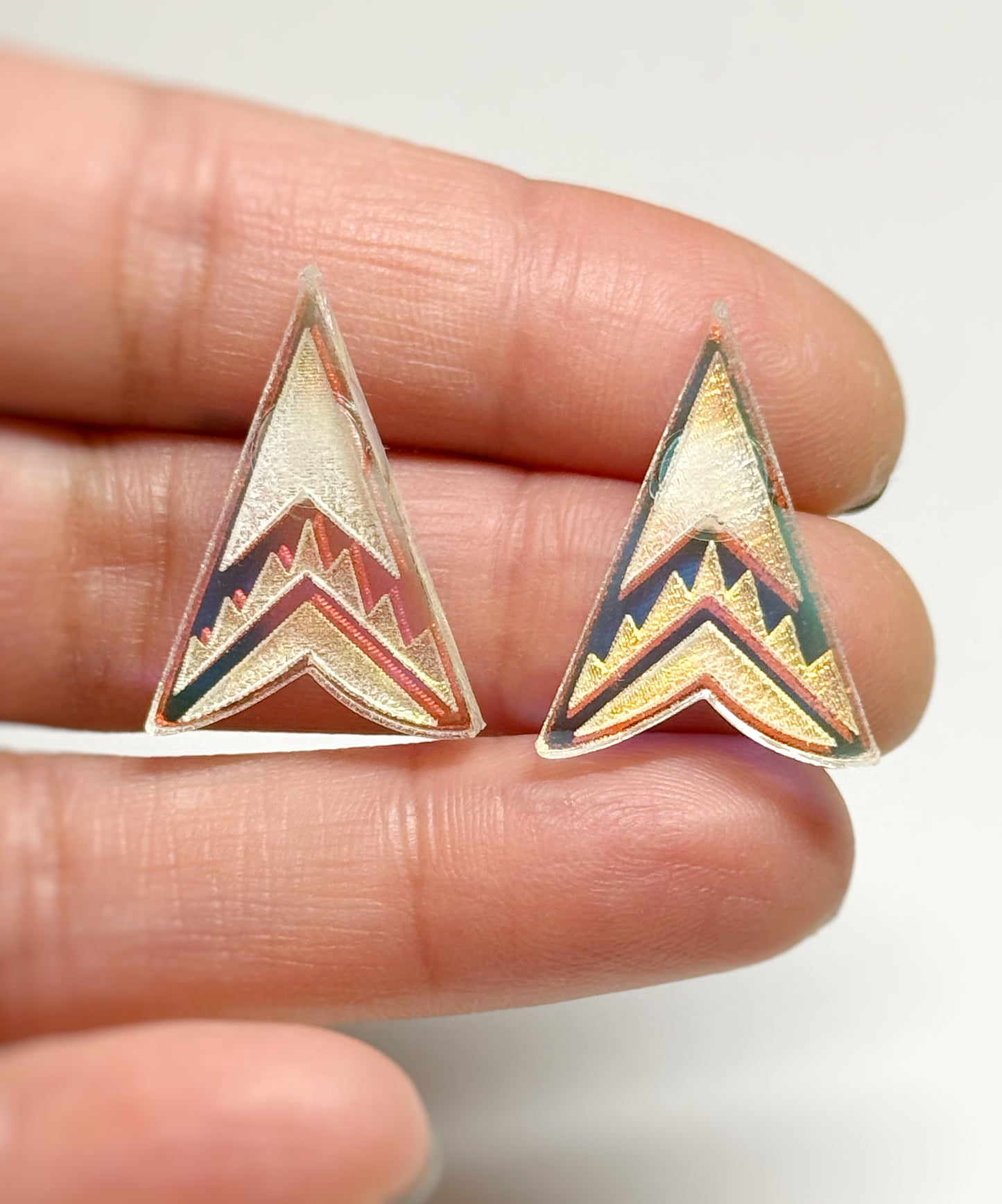 Iridescent Arrow Head Studs