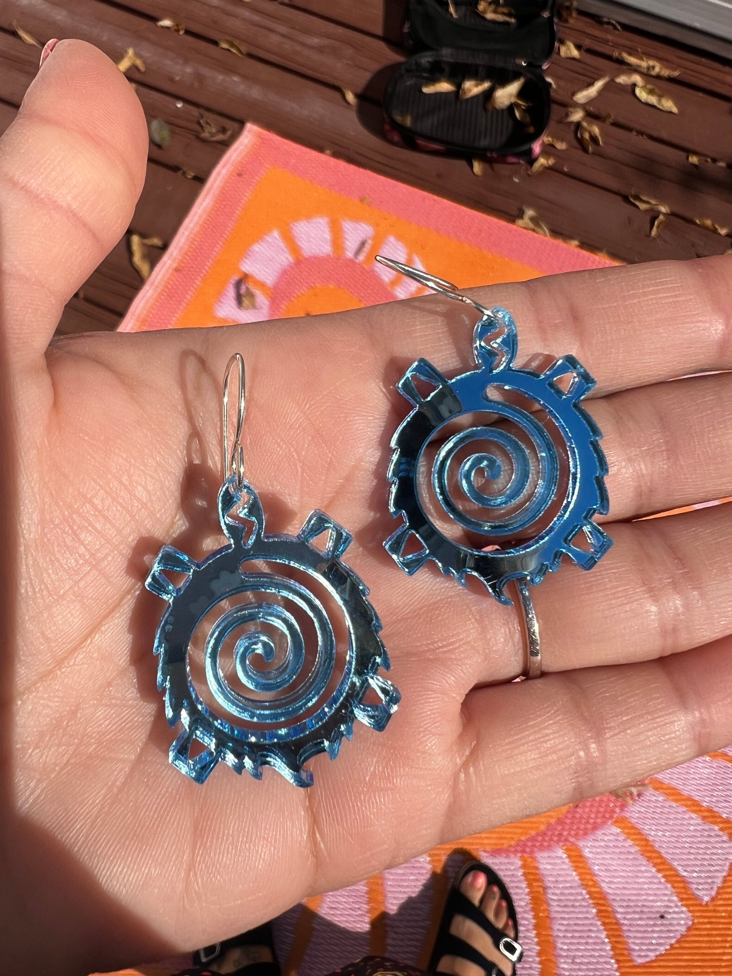 Small Blue Turtle earrings