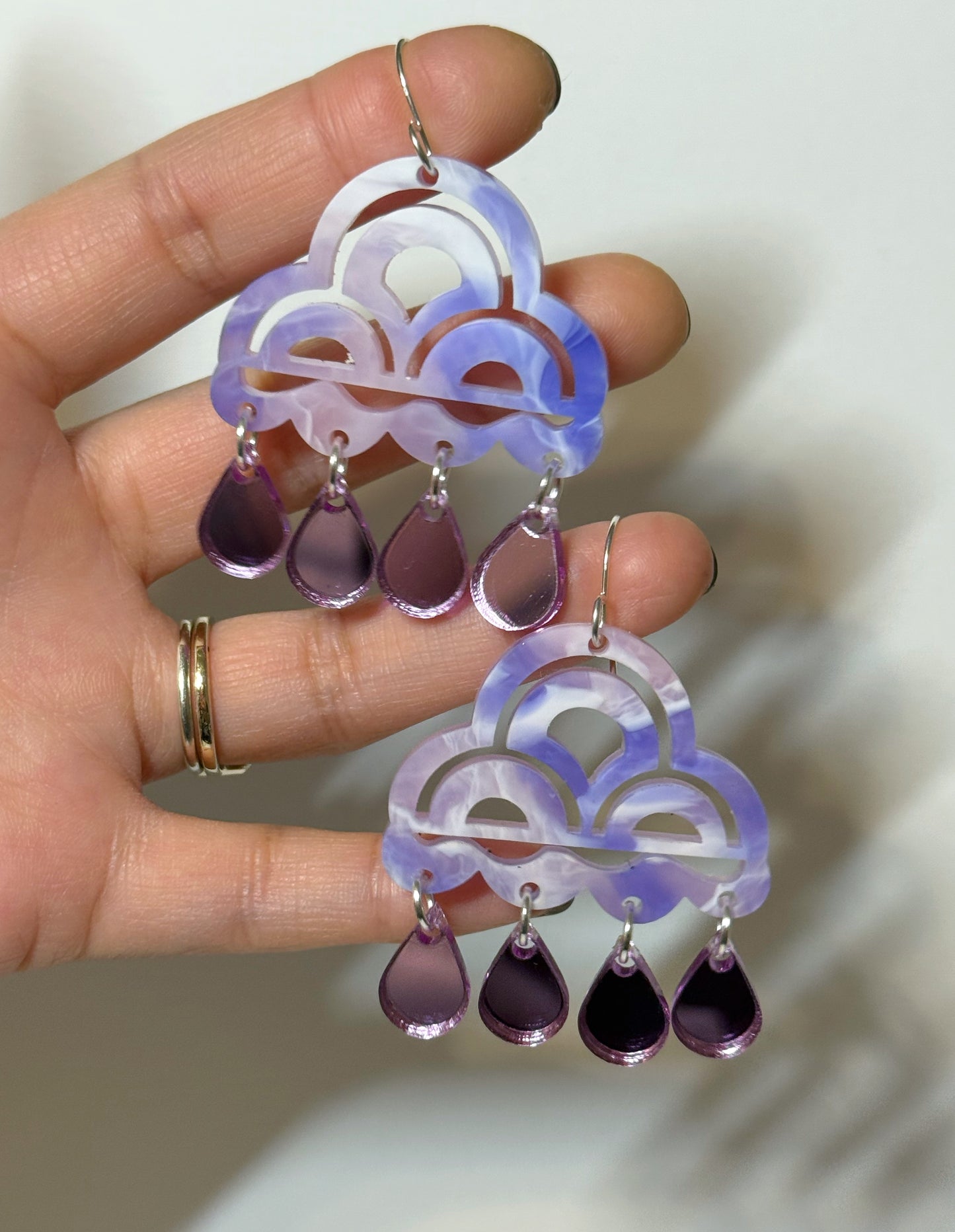 Rain Clouds in Purple Swirl