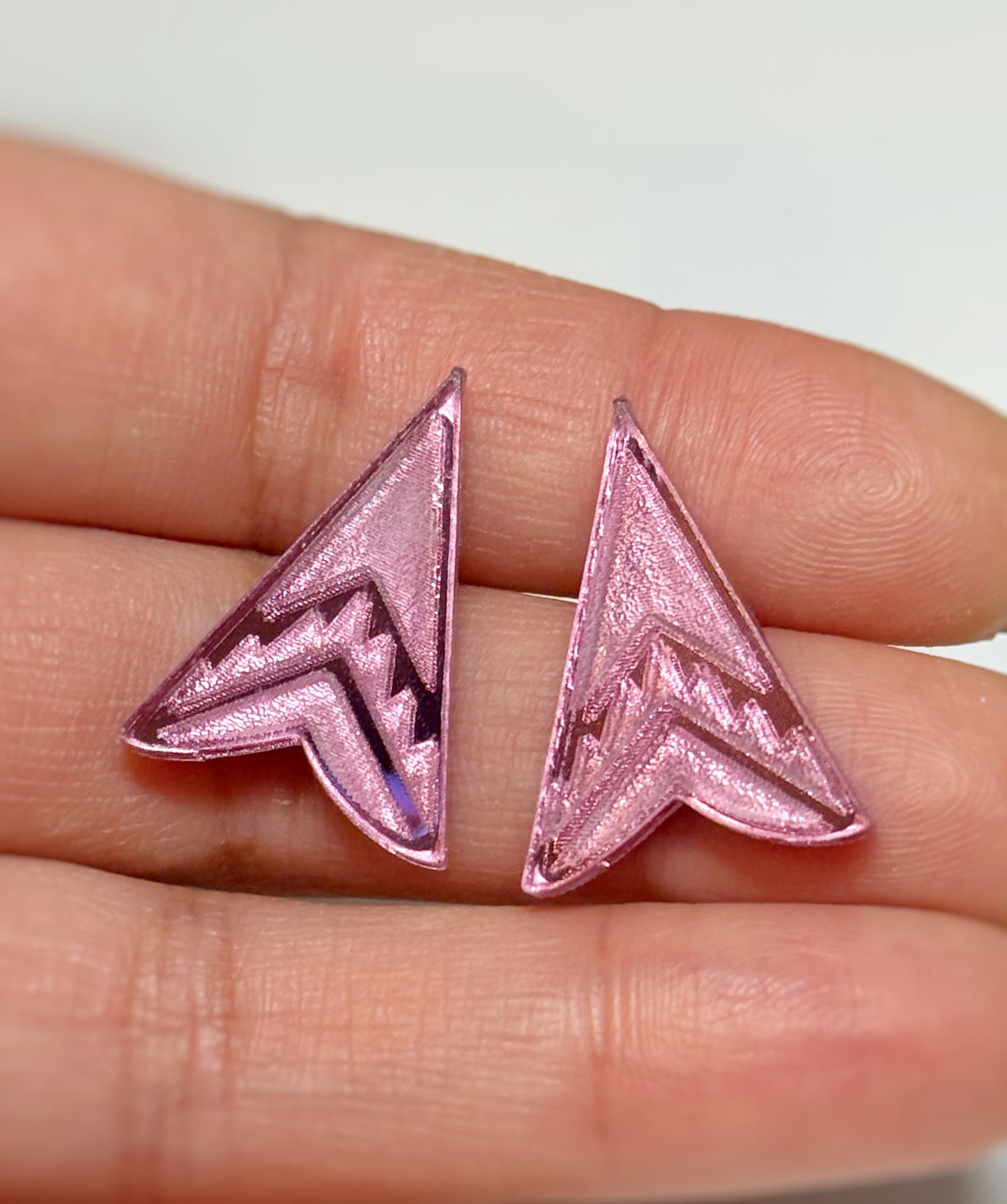 Pink Arrow Head Studs