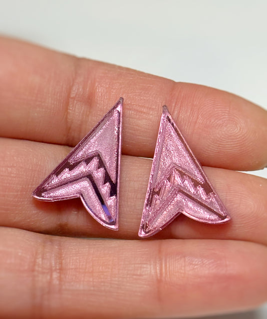 Pink Arrow Head Studs