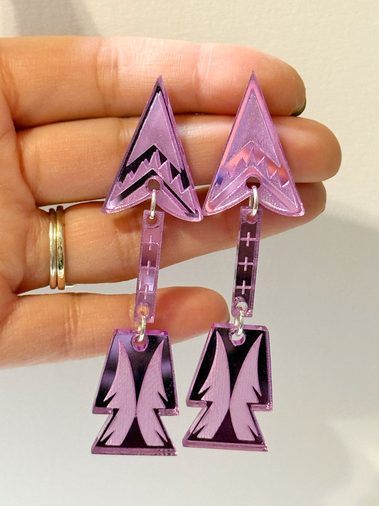Lavender Arrow Dangles