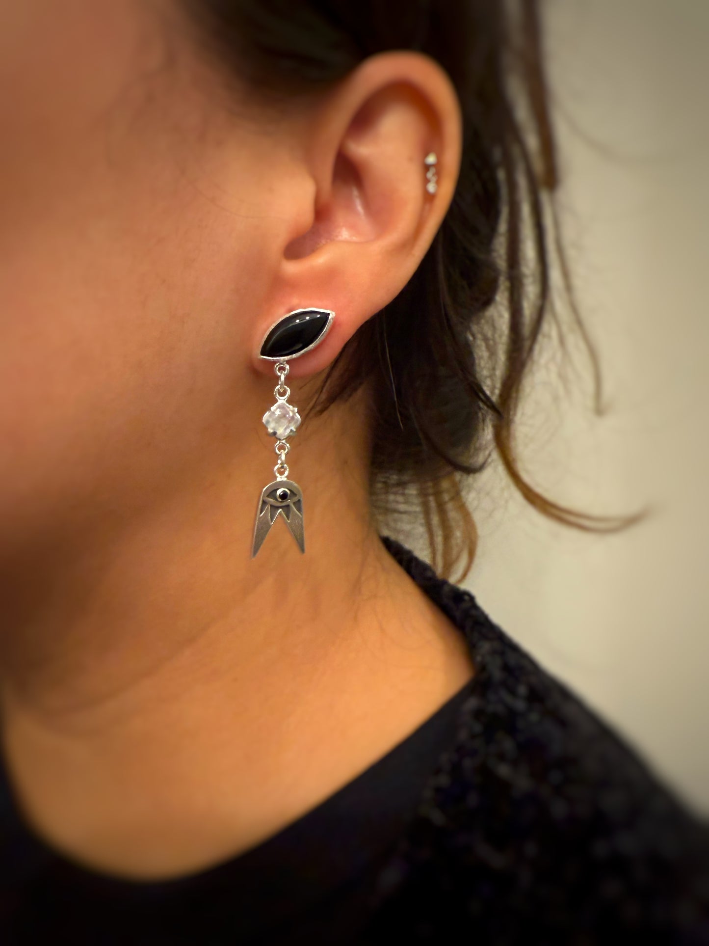 Woodpecker/Forked Eye Earrings