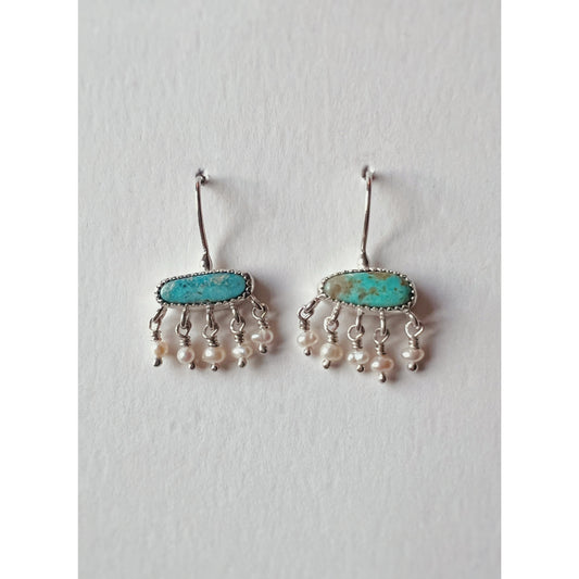 Turquoise with Pearl dangles