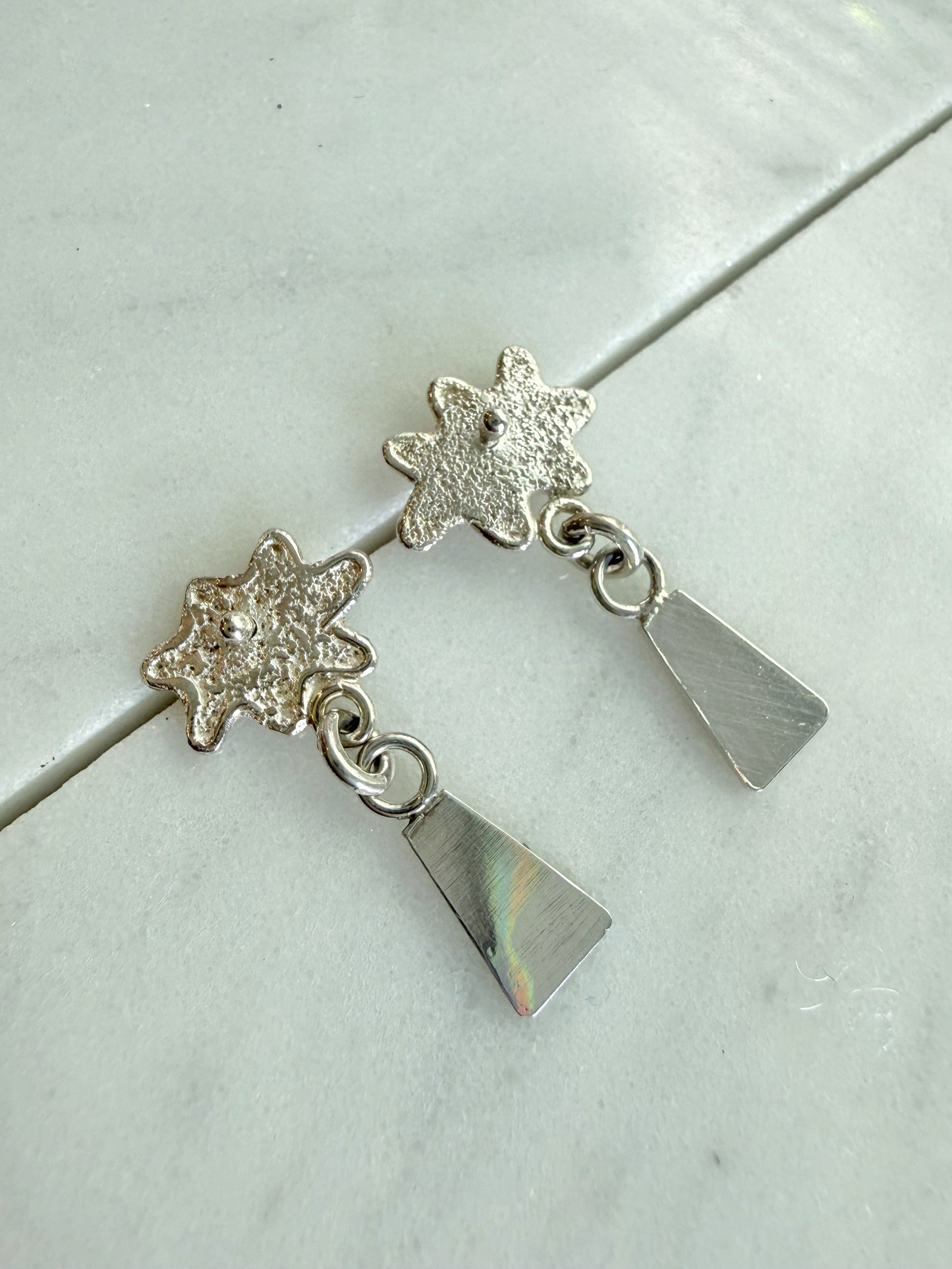 Textured Stars Studs