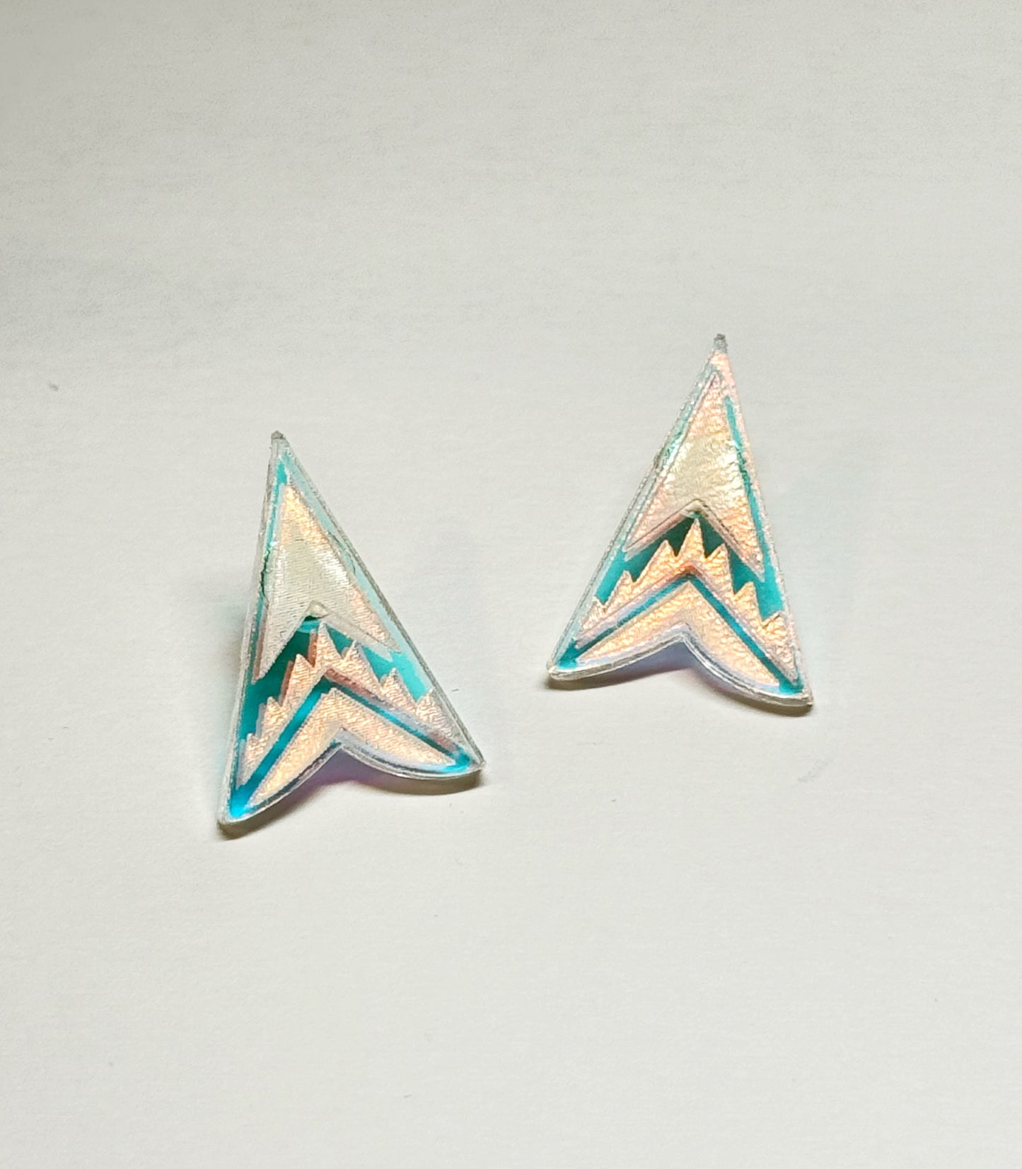 Iridescent Arrow Head Studs