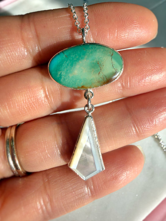 Turquoise & Mother of Pearl Necklace