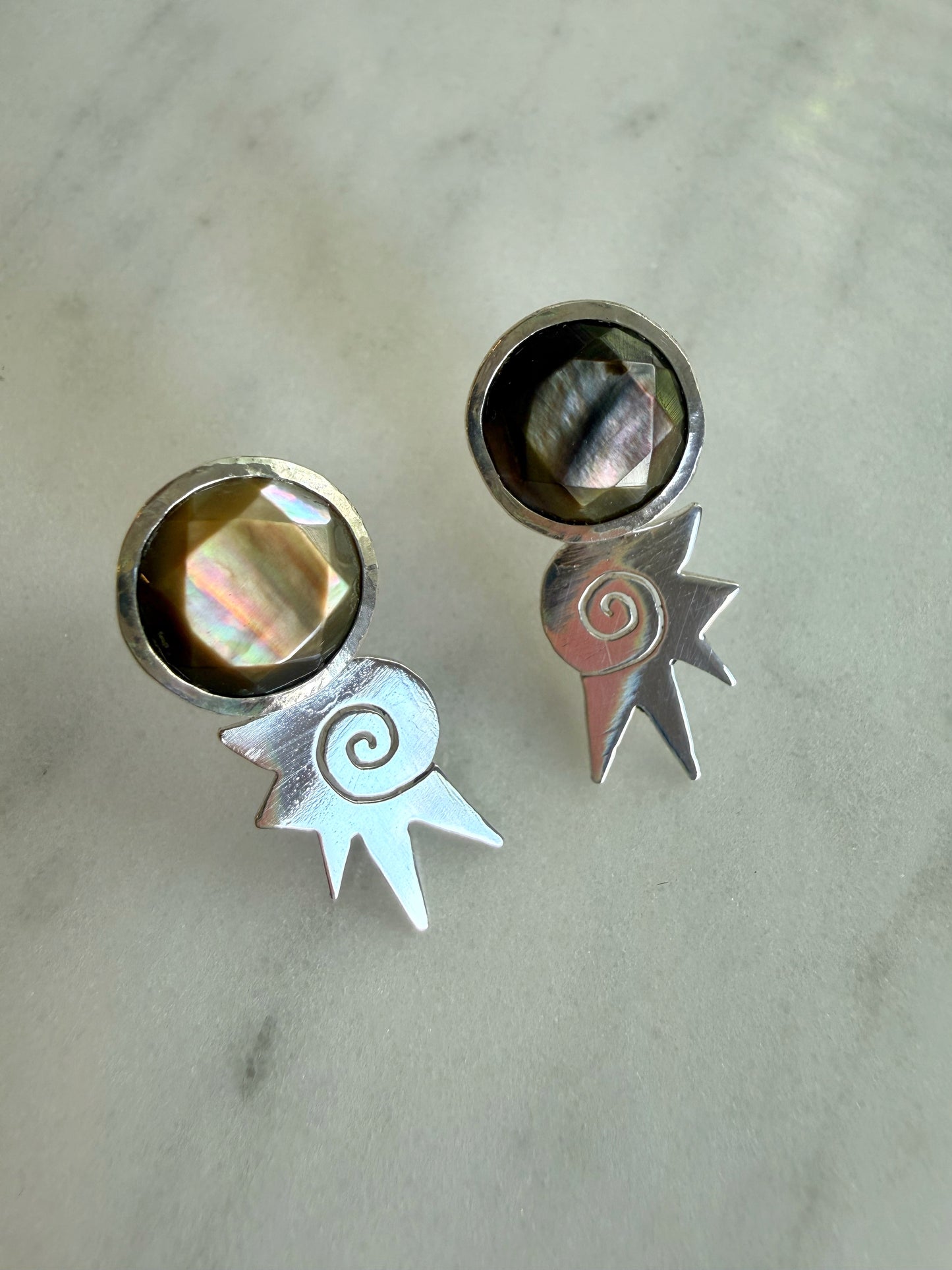 Woodpecker Spiral & MOP studs