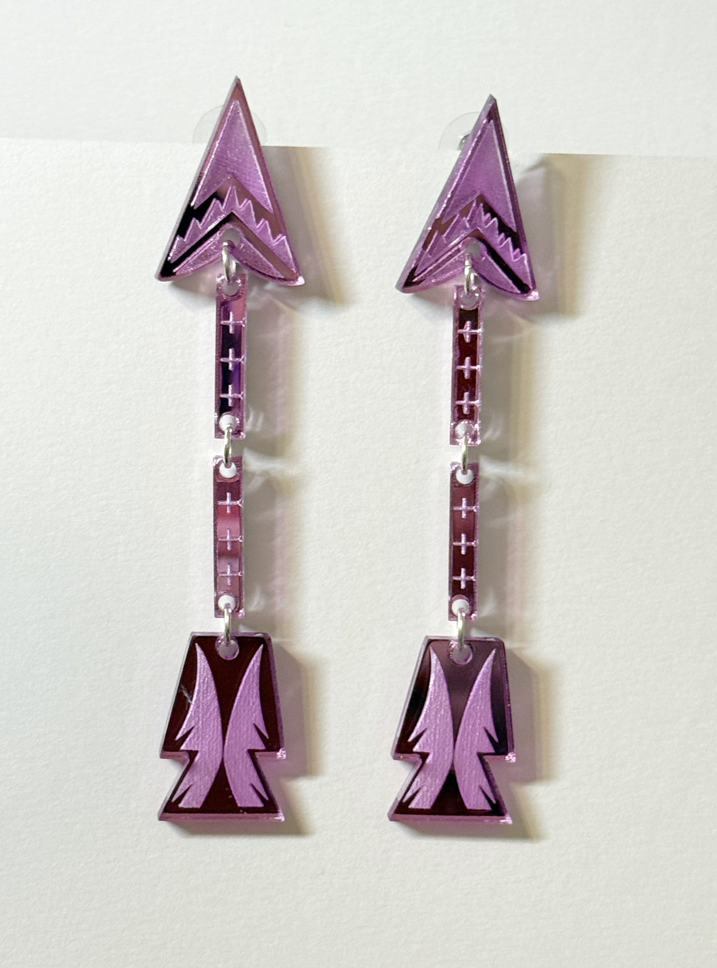 Lavender Arrow Dangles 2-tier
