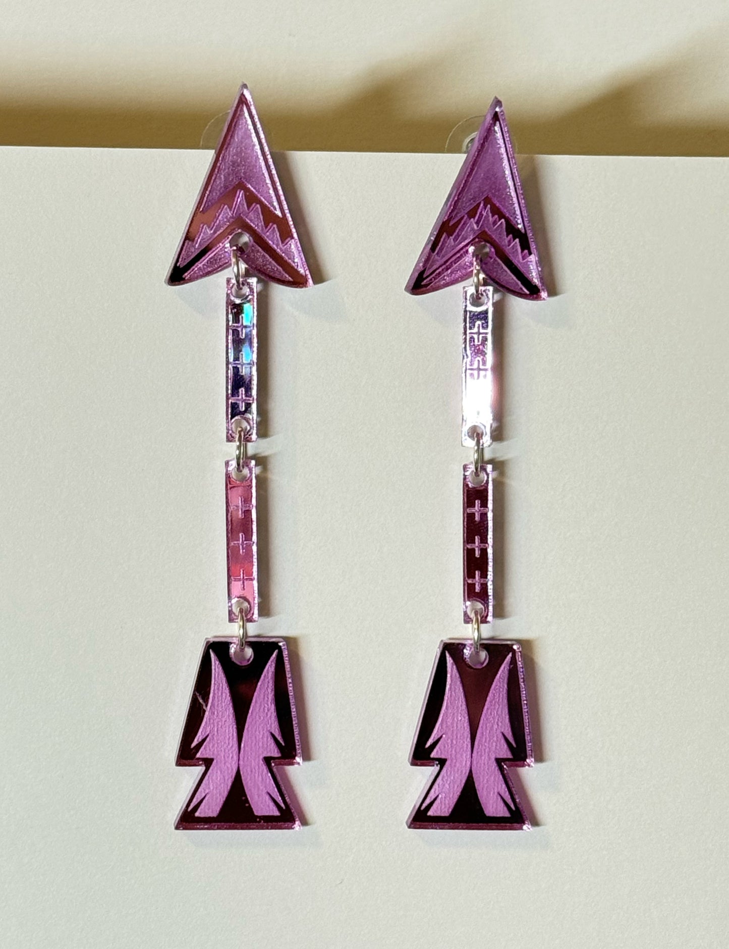Lavender Arrow Dangles 2-tier