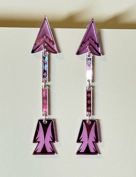 Lavender Arrow Dangles 2-tier