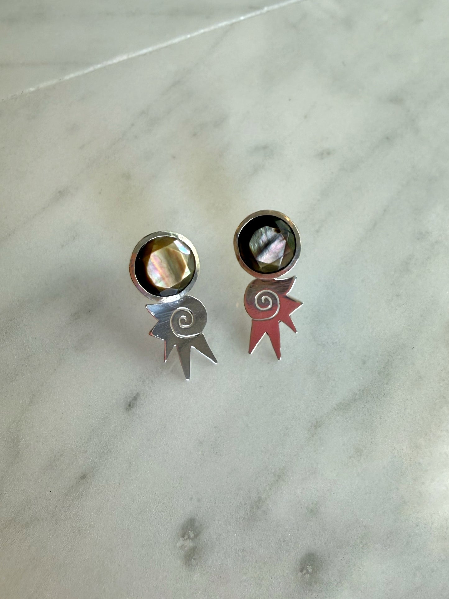 Woodpecker Spiral & MOP studs