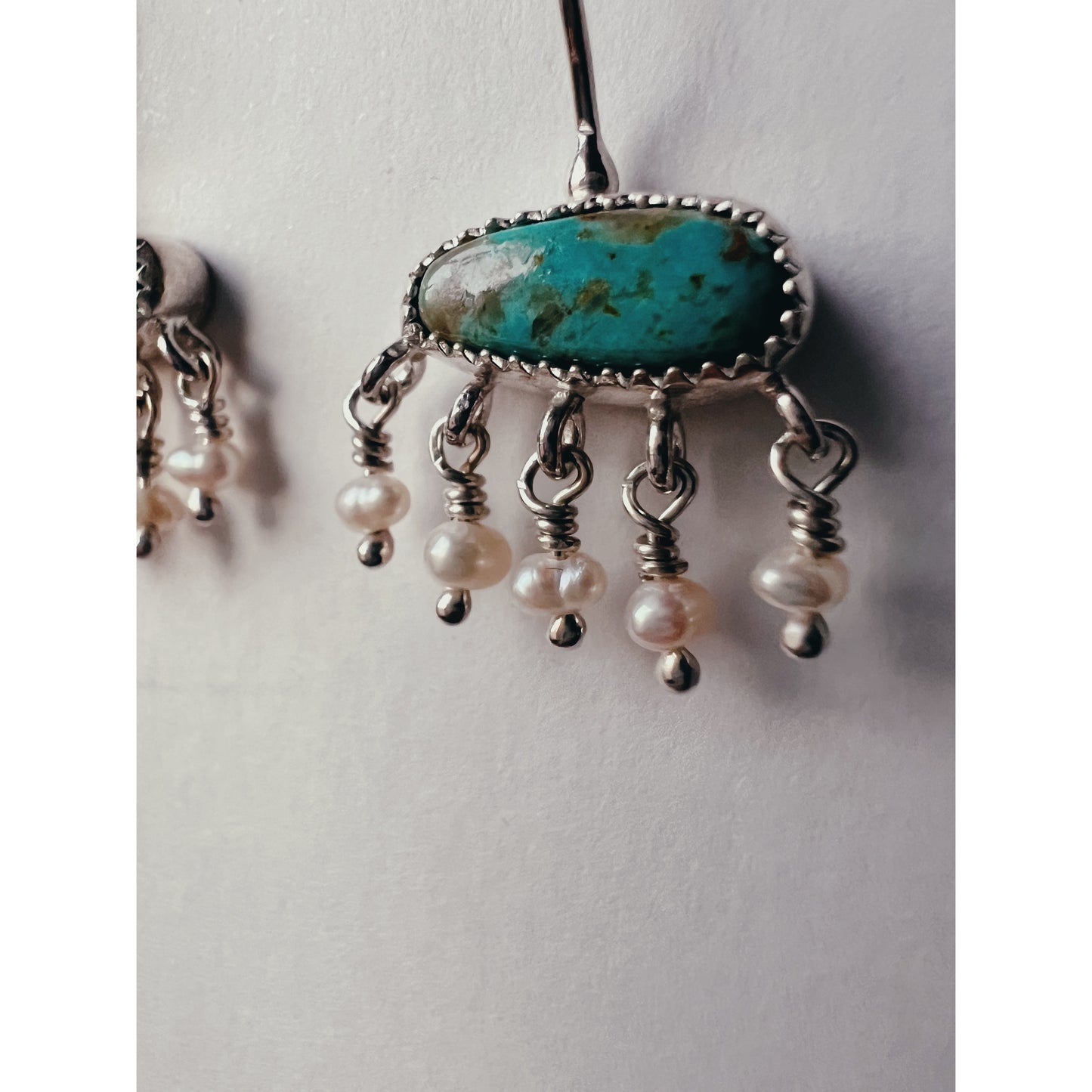 Turquoise with Pearl dangles