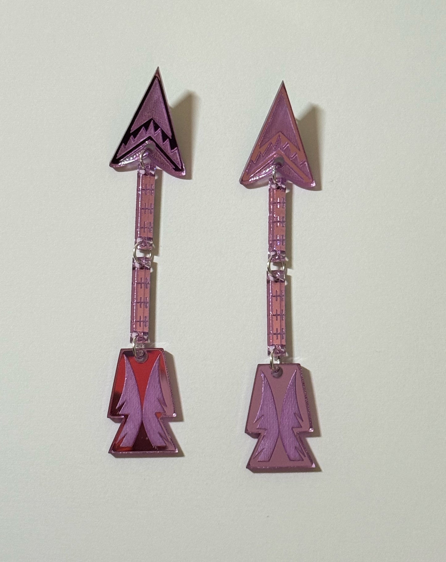 Lavender Arrow Dangles 2-tier