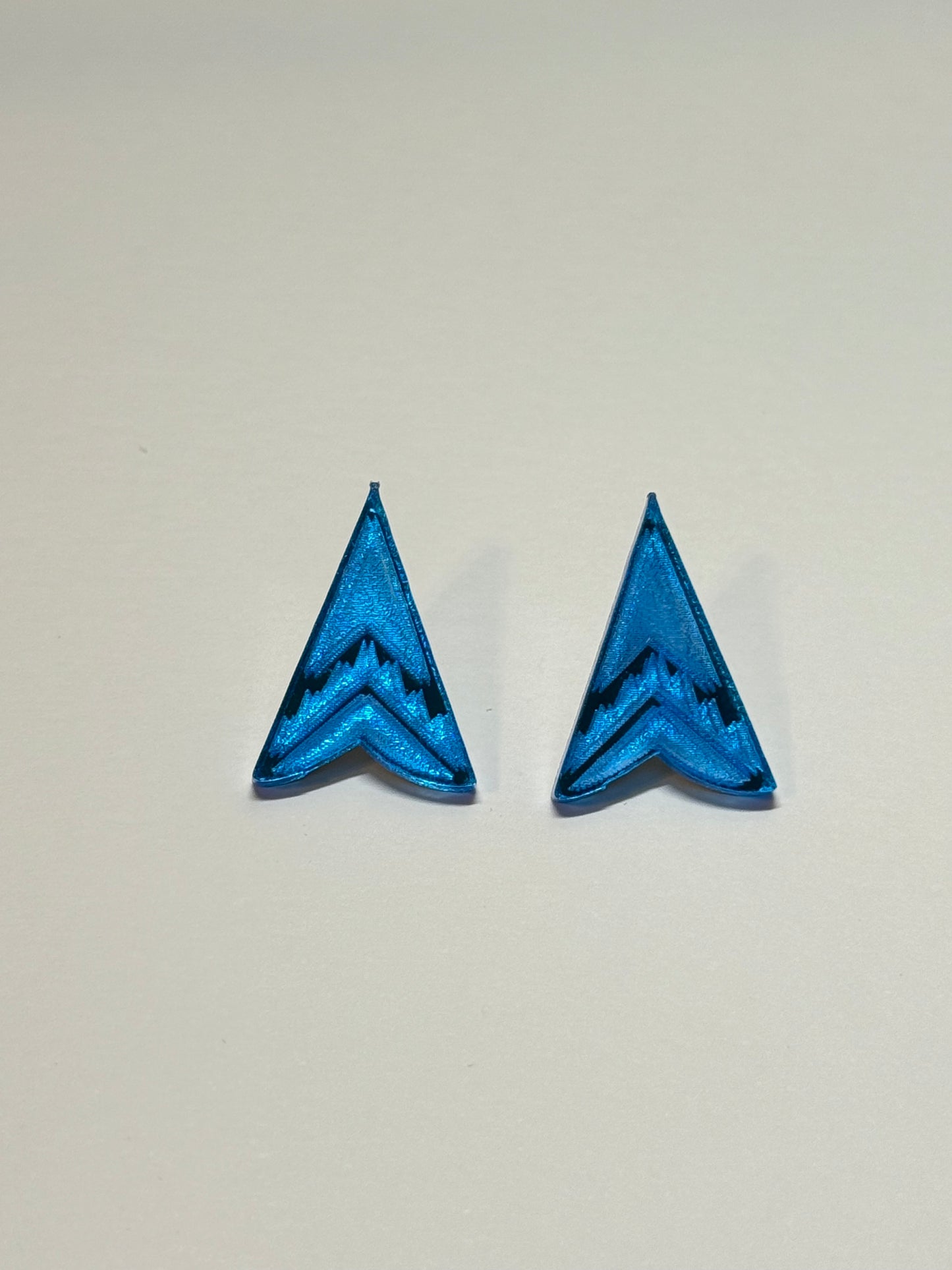 Blue Arrow Head Studs